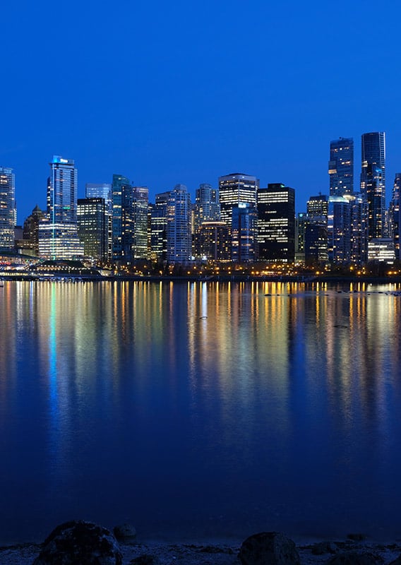 Vancouver Night Skyline from Canada Place