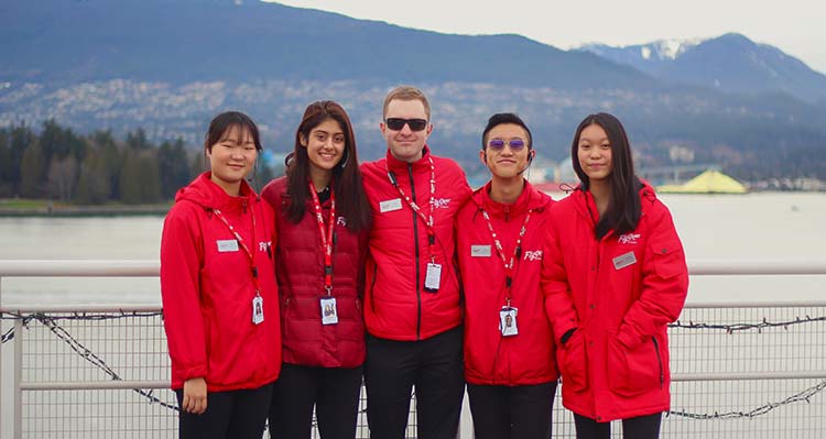 FlyOver Canada staff posing outside